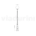 208 cm tall street lamp in black acrylic and aluminium made in Italy - Trovanero Viadurini