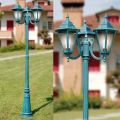 211 cm tall garden lamp in glass and 5 aluminium finishes - Pinako