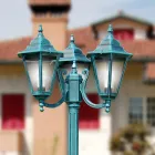 211 cm tall garden lamp in glass and 5 aluminium finishes - Pinako Viadurini