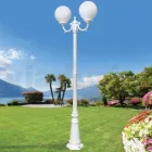 212 cm tall street lamp in white acrylic and aluminium made in Italy - Trovabianco Viadurini