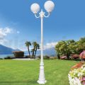 212 cm tall street lamp in white acrylic and aluminium made in Italy - Trovabianco