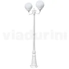 212 cm tall street lamp in white acrylic and aluminium made in Italy - Trovabianco Viadurini