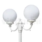 212 cm tall street lamp in white acrylic and aluminium made in Italy - Trovabianco Viadurini
