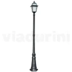 214 cm tall garden lamp in Anthracite Aluminium and Sandblasted Glass - Elric Viadurini