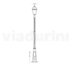 214 cm tall garden lamp in Anthracite Aluminium and Sandblasted Glass - Elric Viadurini