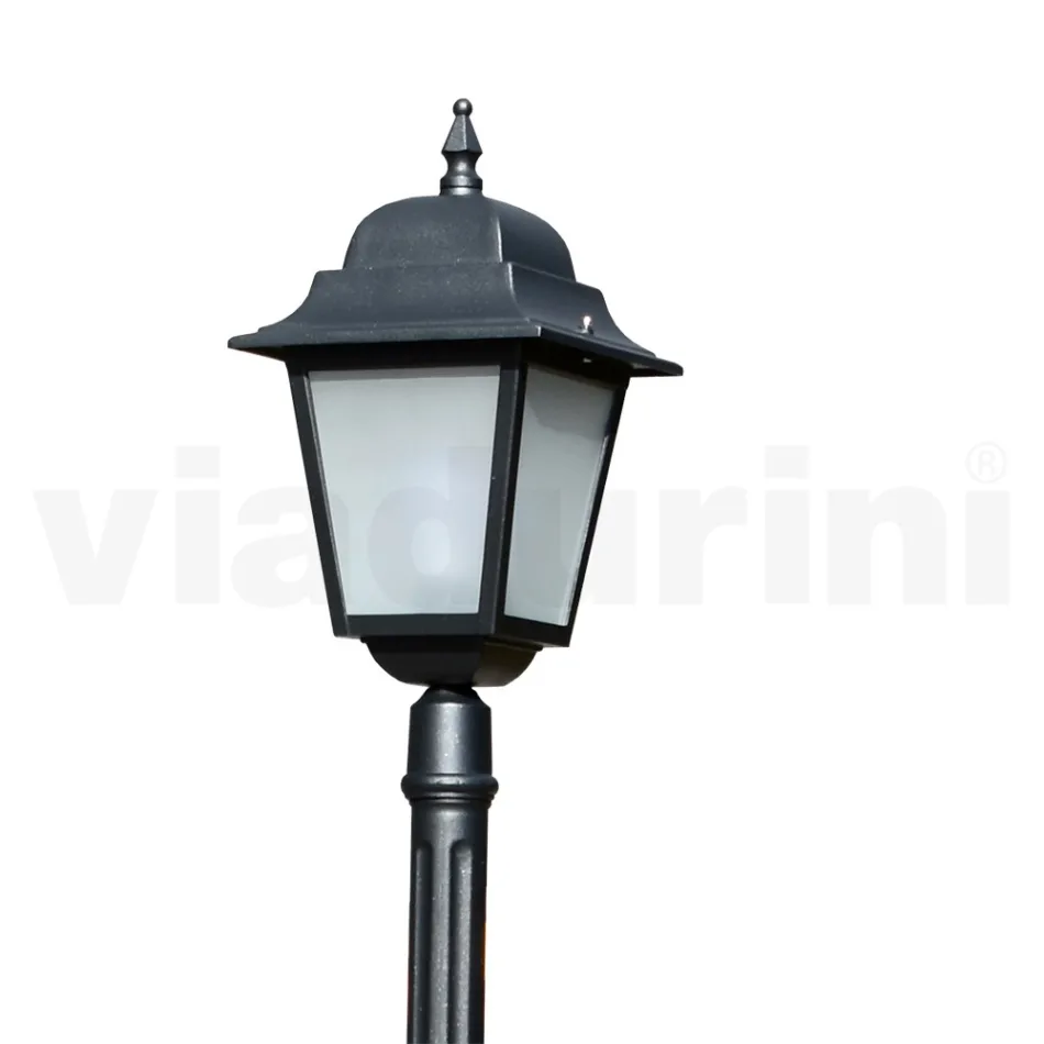 214 cm tall street lamp in Anthracite Glass and Aluminium Made in Italy - Scintilla Viadurini