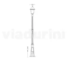 214 cm tall street lamp in Anthracite Glass and Aluminium Made in Italy - Scintilla Viadurini
