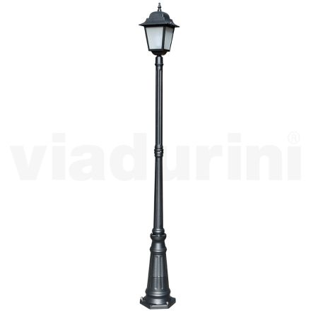 214 cm tall street lamp in Anthracite Glass and Aluminium Made in Italy - Scintilla Viadurini
