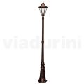 215 cm tall garden lamp in glass and 5 aluminium finishes - Pinako