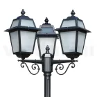 Garden lamppost 219 cm high in Anthracite Aluminium and Sandblasted Glass - Elric Viadurini