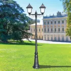 219 cm tall street lamp in Anthracite Glass and Aluminium Made in Italy - Scintilla Viadurini