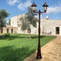 221 cm tall garden lamp in glass and 5 aluminium finishes - Pinako