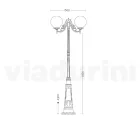 230 cm high street lamp in Acrylic and Anthracite Aluminium Made in Italy - Trovaantracite Viadurini