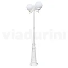 230 cm high street lamp in white acrylic and aluminium made in Italy - Trovabianco Viadurini