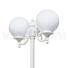 230 cm high street lamp in white acrylic and aluminium made in Italy - Trovabianco Viadurini