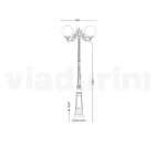 230 cm high street lamp in white acrylic and aluminium made in Italy - Trovabianco Viadurini