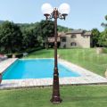 230 cm high street lamp in black acrylic and aluminium made in Italy - Trovanero