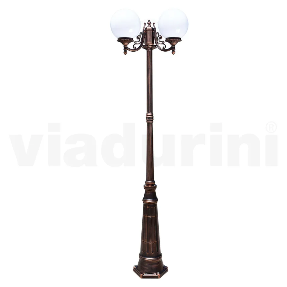 230 cm high street lamp in black acrylic and aluminium made in Italy - Trovanero Viadurini
