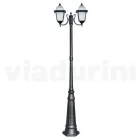 Garden lamppost 238 cm high in Anthracite Aluminium and Sandblasted Glass - Elric Viadurini