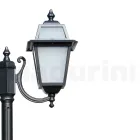 Garden lamppost 238 cm high in Anthracite Aluminium and Sandblasted Glass - Elric Viadurini