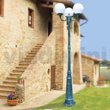 242 cm tall street lamp in black acrylic and aluminium made in Italy - Trovanero Viadurini