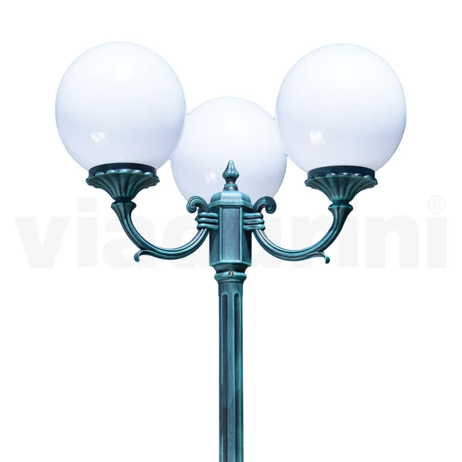 242 cm tall street lamp in black acrylic and aluminium made in Italy - Trovanero Viadurini