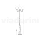 242 cm tall street lamp in black acrylic and aluminium made in Italy - Trovanero Viadurini