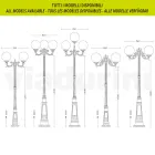 242 cm tall street lamp in black acrylic and aluminium made in Italy - Trovanero Viadurini