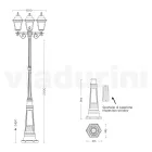 249 cm tall street lamp in Anthracite Glass and Aluminium Made in Italy - Scintilla Viadurini