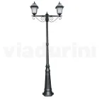 255 cm high street lamp in Anthracite Glass and Aluminium Made in Italy - Scintilla Viadurini