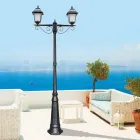 255 cm high street lamp in Anthracite Glass and Aluminium Made in Italy - Scintilla Viadurini