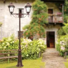 264 cm high street lamp for the garden in glass and die-cast aluminium - Alchemist Viadurini