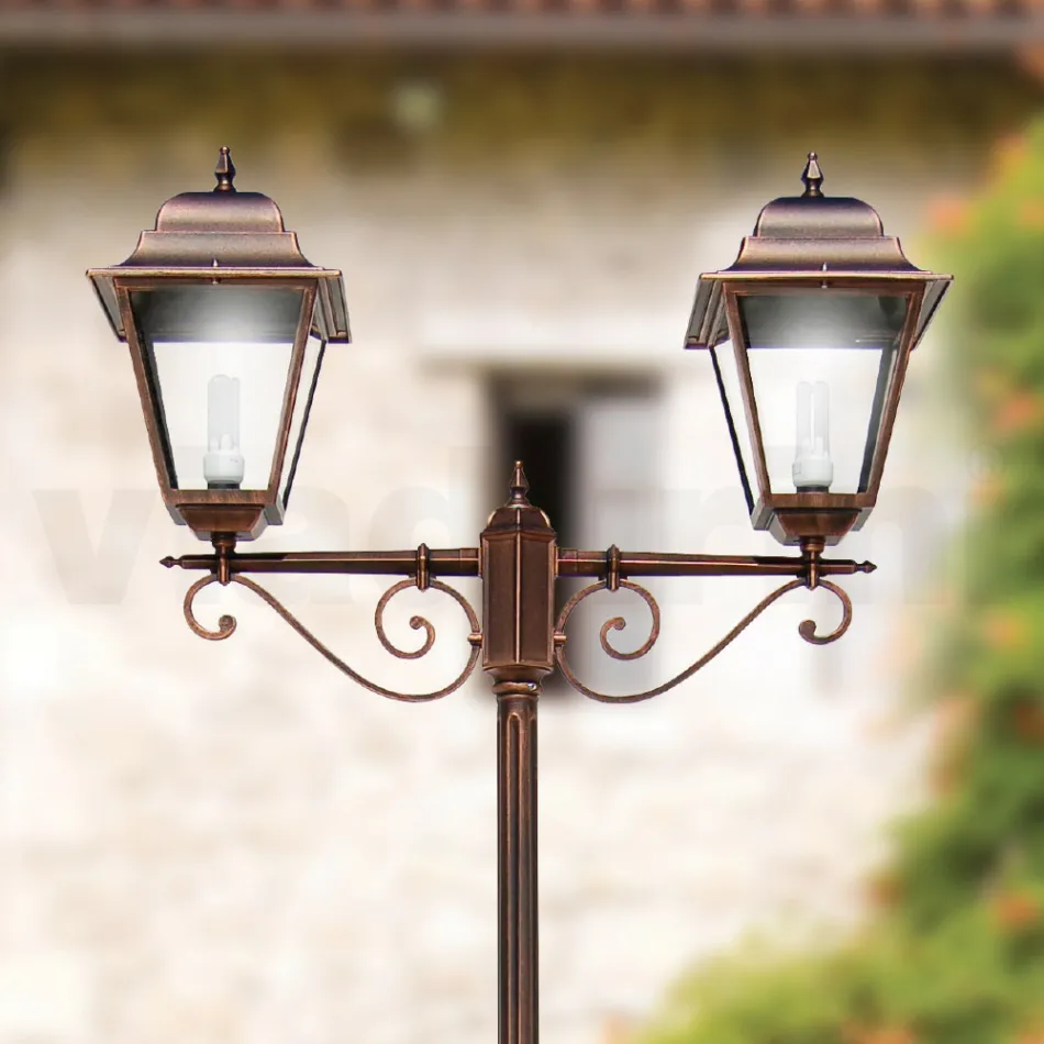 264 cm high street lamp for the garden in glass and die-cast aluminium - Alchemist Viadurini