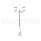 264 cm high street lamp for the garden in glass and die-cast aluminium - Alchemist Viadurini
