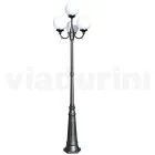 270 cm high street lamp in Acrylic and Anthracite Aluminium Made in Italy - Trovaantracite Viadurini