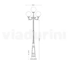 270 cm high street lamp in Acrylic and Anthracite Aluminium Made in Italy - Trovaantracite Viadurini