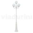 270 cm tall street lamp in white acrylic and aluminium made in Italy - Trovabianco Viadurini