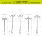 270 cm tall street lamp in white acrylic and aluminium made in Italy - Trovabianco Viadurini