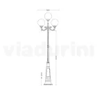 270 cm high street lamp in black acrylic and aluminium Made in Italy - Trovanero Viadurini