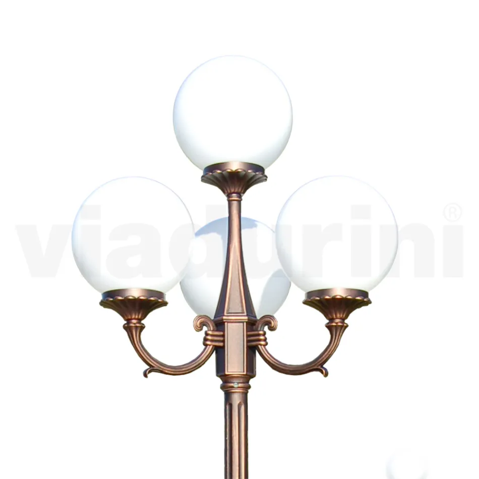 270 cm high street lamp in black acrylic and aluminium Made in Italy - Trovanero Viadurini