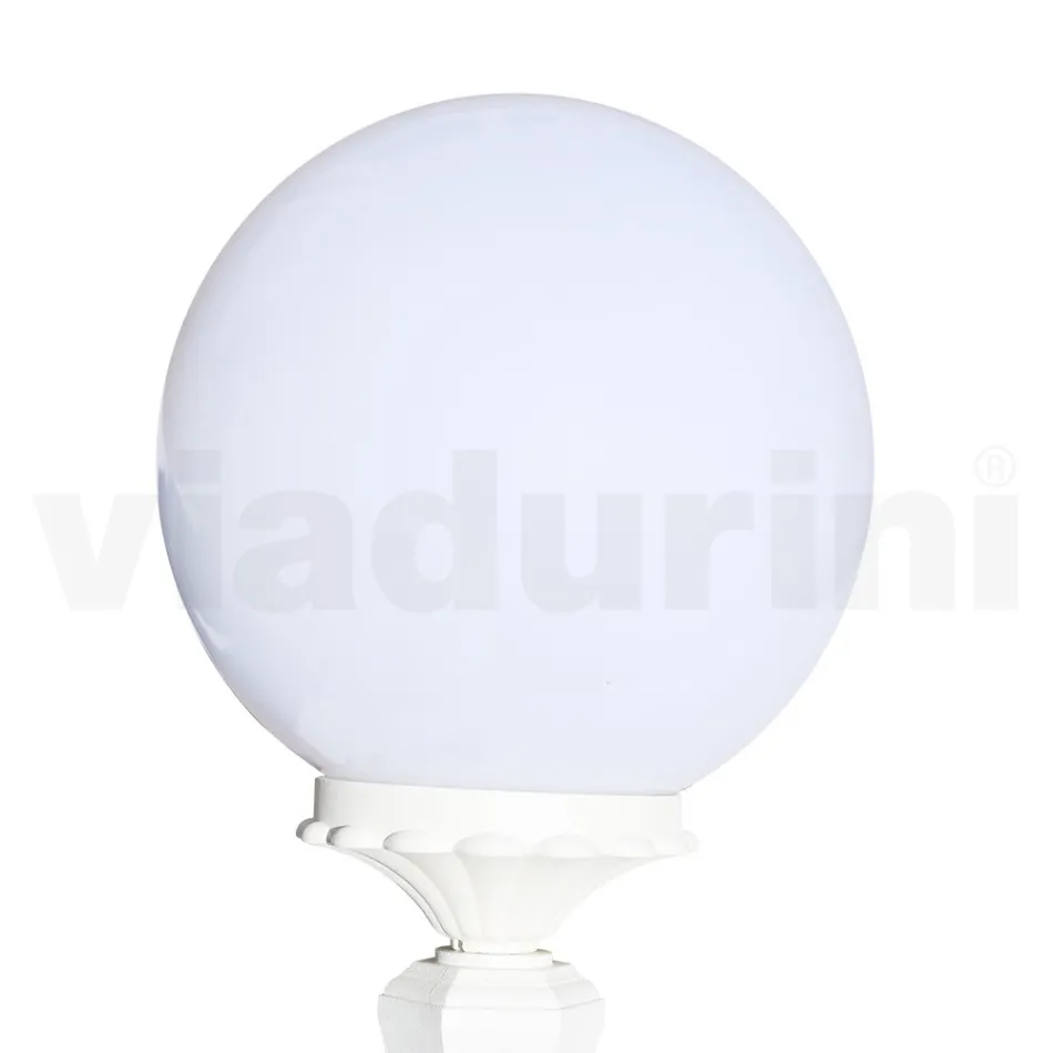 47 cm high street lamp in white acrylic and aluminium made in Italy - Trovabianco Viadurini