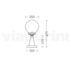 47 cm high street lamp in black acrylic and aluminium made in Italy - Trovanero Viadurini