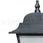 53.5 cm tall street lamp in Anthracite Glass and Aluminium Made in Italy - Scintilla Viadurini
