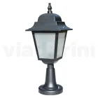 53.5 cm tall street lamp in Anthracite Glass and Aluminium Made in Italy - Scintilla Viadurini