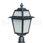 Garden lamppost 76.5 cm high in Anthracite Aluminium and Sandblasted Glass - Elric Viadurini