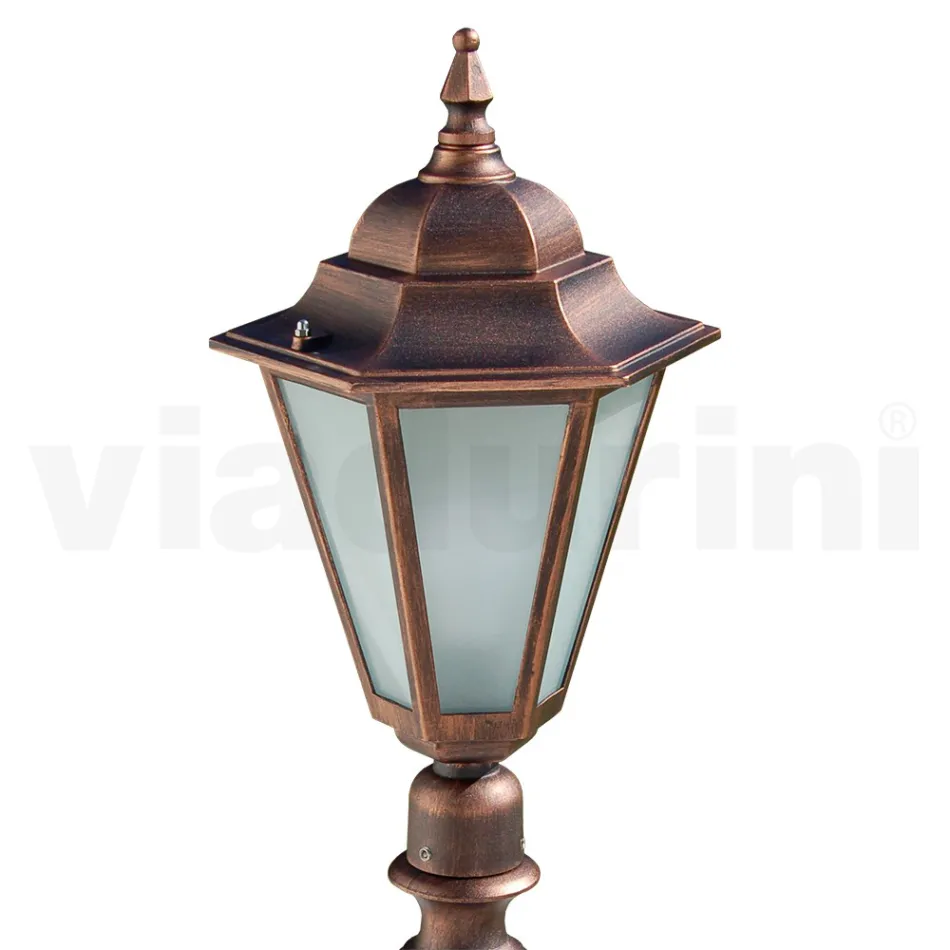 79 cm tall garden lamp in glass and 5 aluminium finishes - Pinako Viadurini