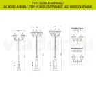 79 cm tall garden lamp in glass and 5 aluminium finishes - Pinako Viadurini