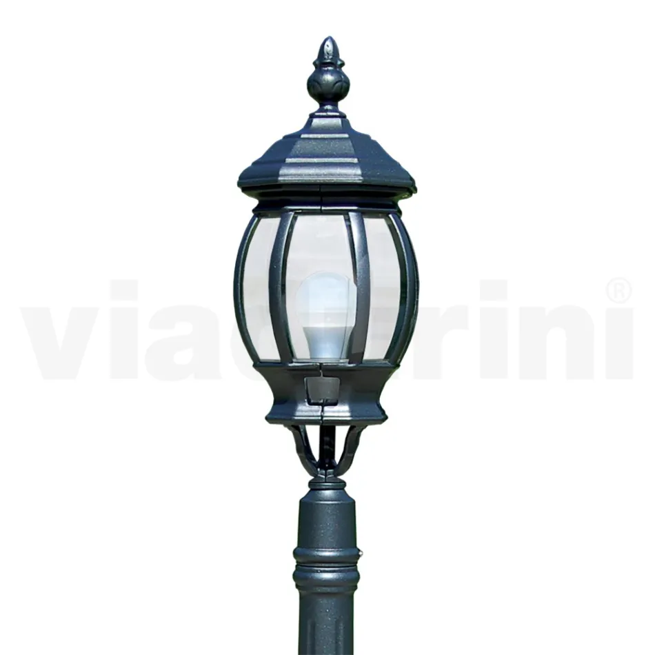 Low Outdoor Lamp in Anthracite Aluminium Made in Italy - Impero Viadurini