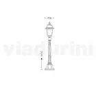 Low streetlight for outdoor in aluminium produced in Italy, Kristel Viadurini