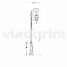 Anika classic aluminium garden lamp made in Italy Viadurini